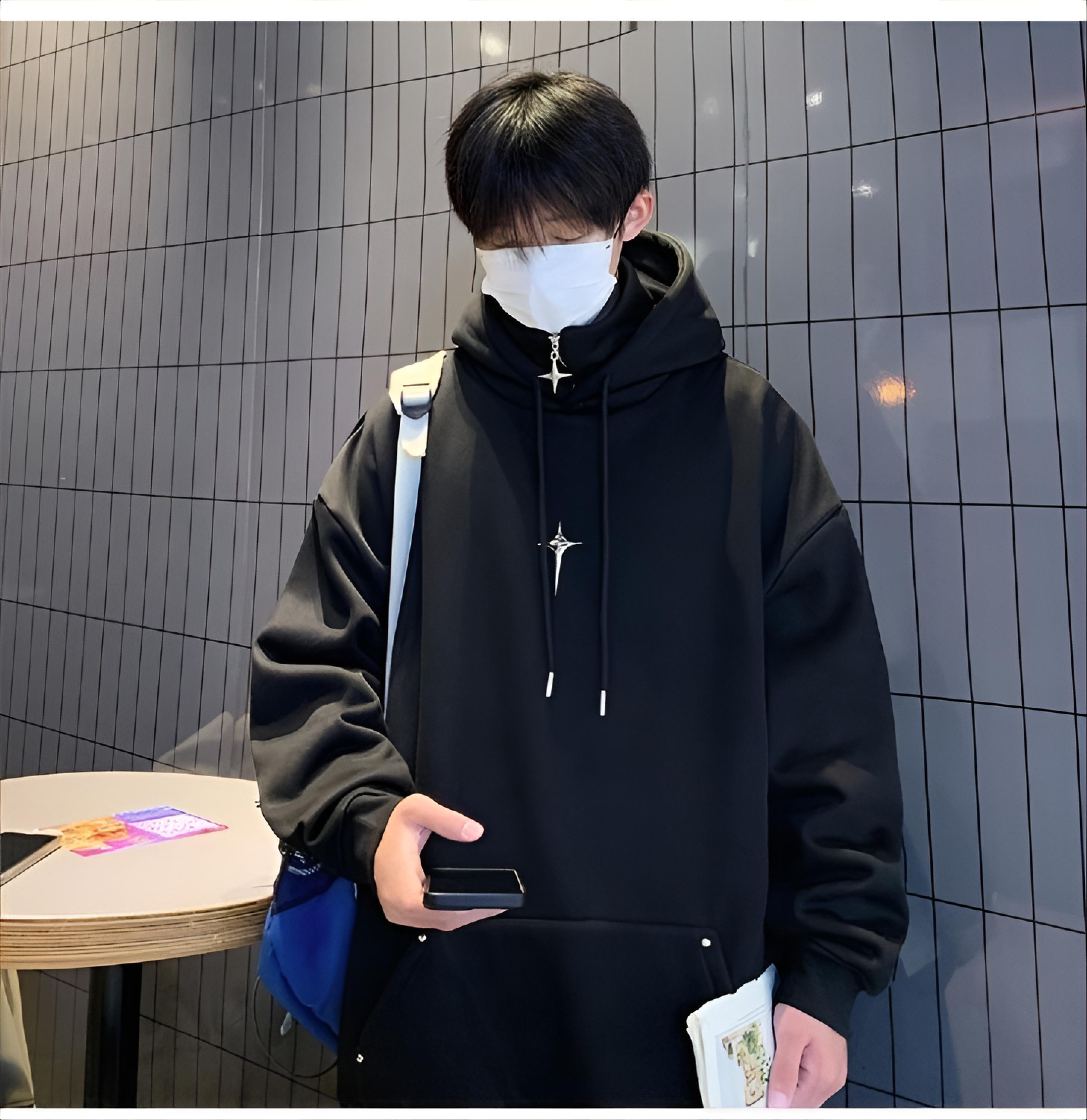 Outdoor Adventure Windbreaker - Mens With Hat Hoodies Quarter Zip