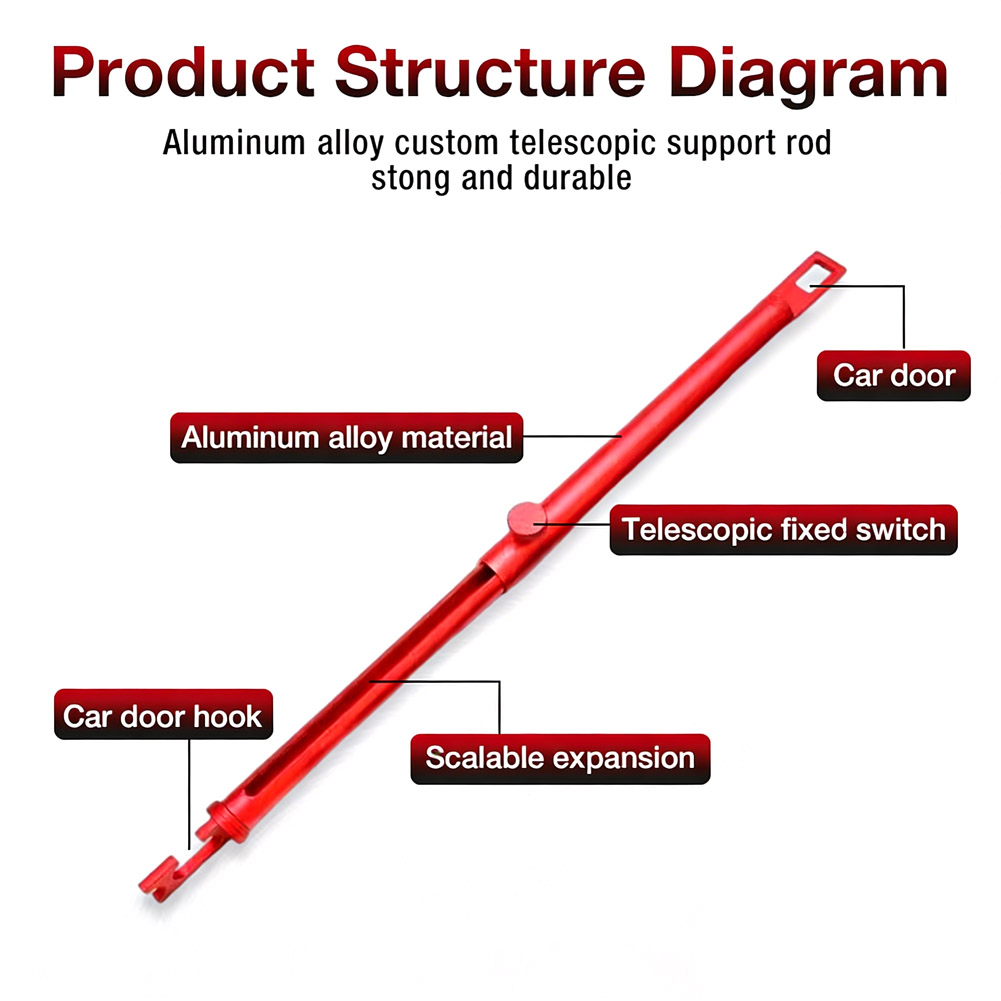 Outdoor Adventure Vehicles - Adjustable Aluminum Support Rod for Vehicle