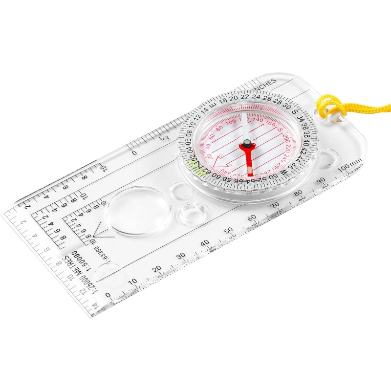 Map Compass Orienteering - Military Multi-Function Compass Map Ruler Scouting
