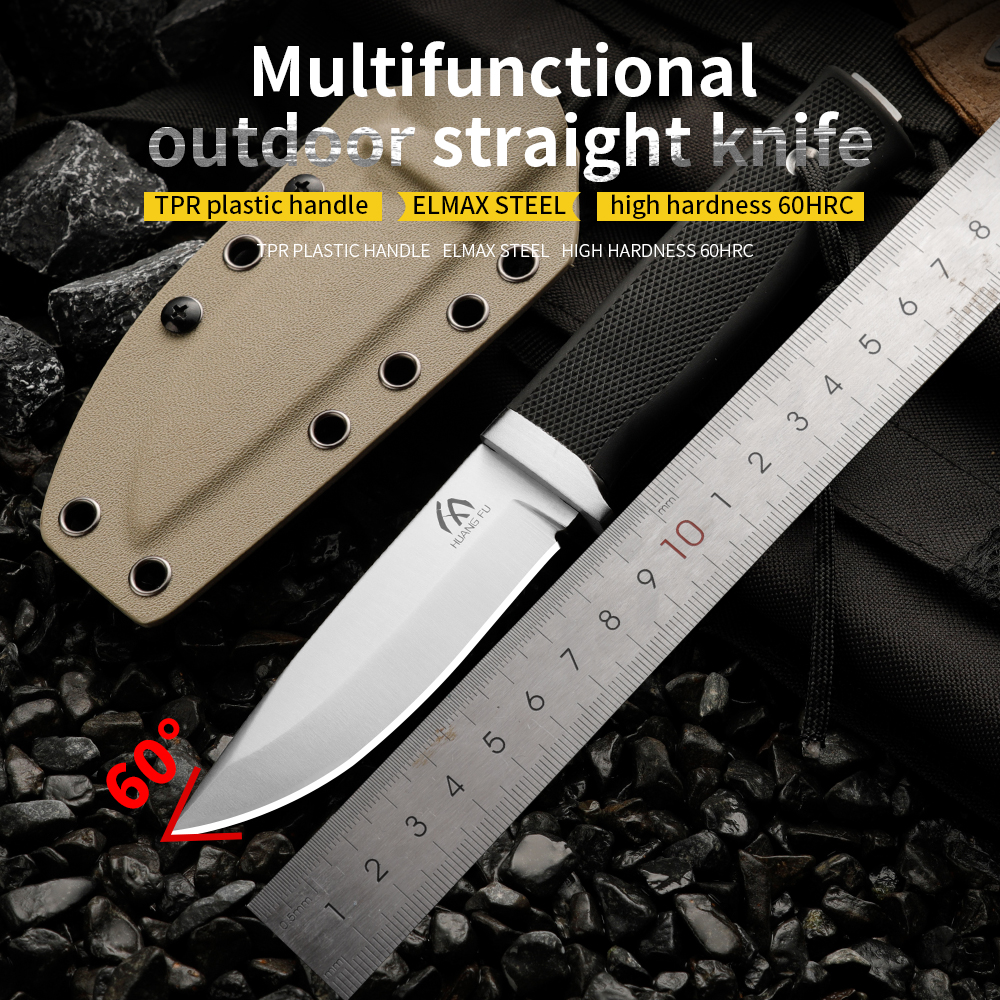 Survival Knife Full Tang - High-quality steel fixed blade, outdoor knife,