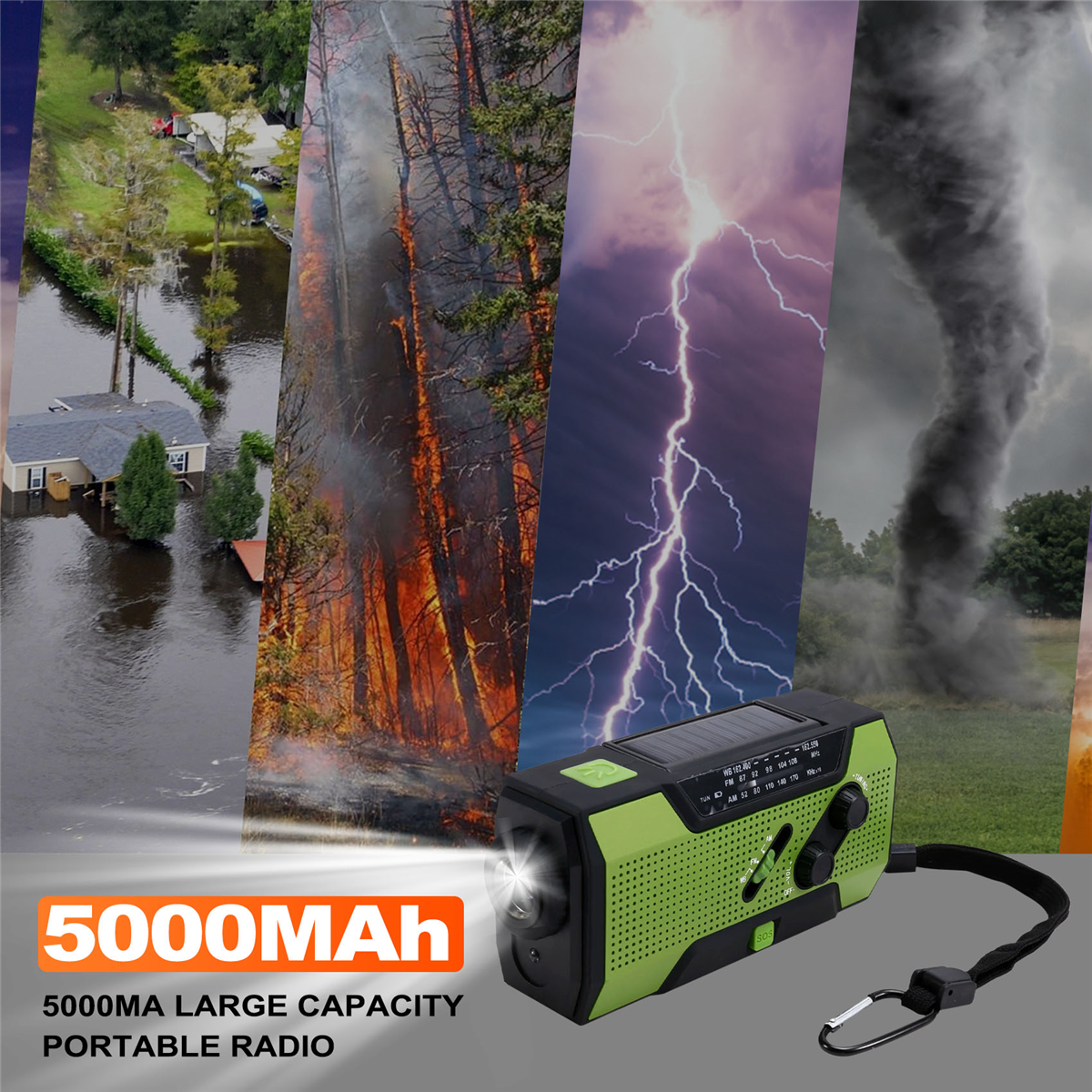Emergency Radio Solar - 【Buy&It$Now】Emergency Weather Radio Hand Crank Portable