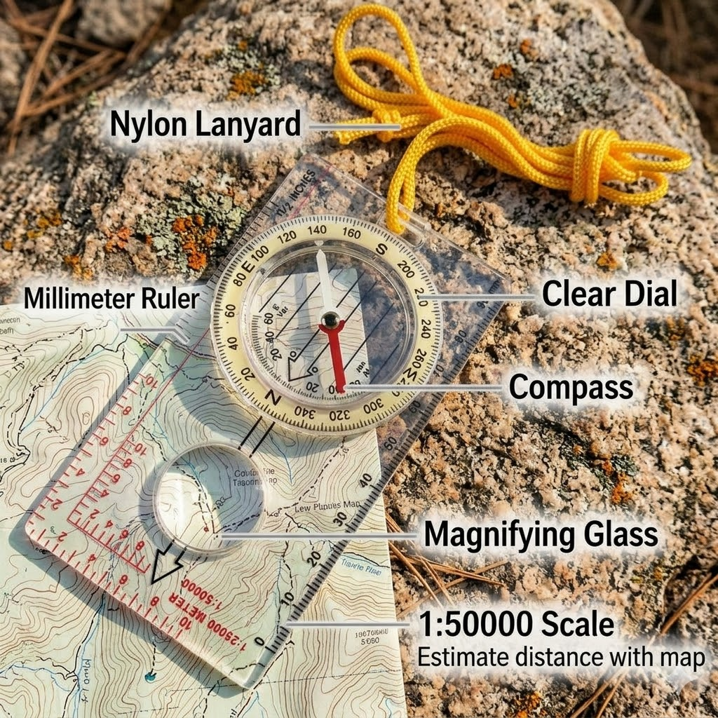 Durable Map Reading Compass wi - Map Compass Orienteering 评论和价格