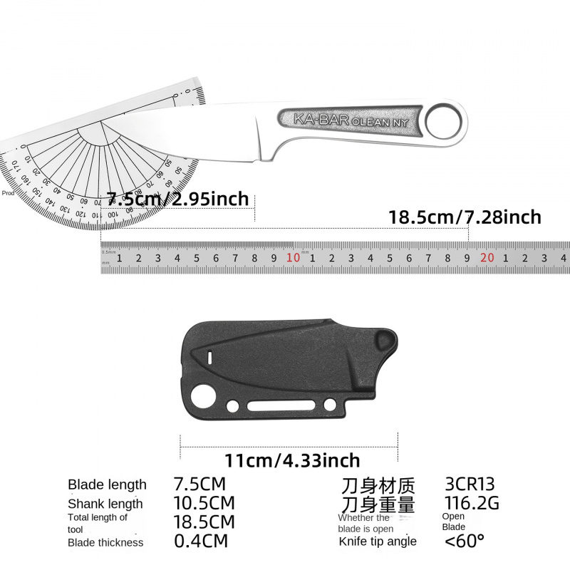 KA-BAR 1119 Small Straight Wre - Survival Knife Full Tang 评论和价格