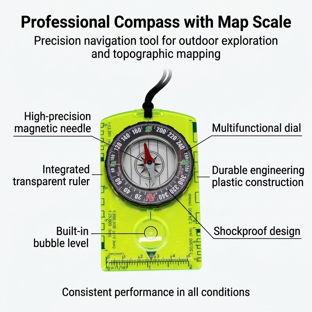 Waterproof Compass Outdoor Gad - Map Compass Orienteering 评论和价格
