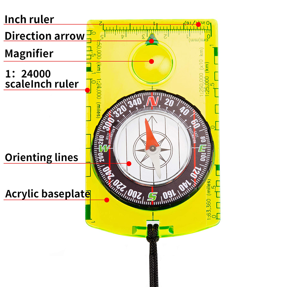 Waterproof Compass Outdoor Gad - Map Compass Orienteering 评论和价格