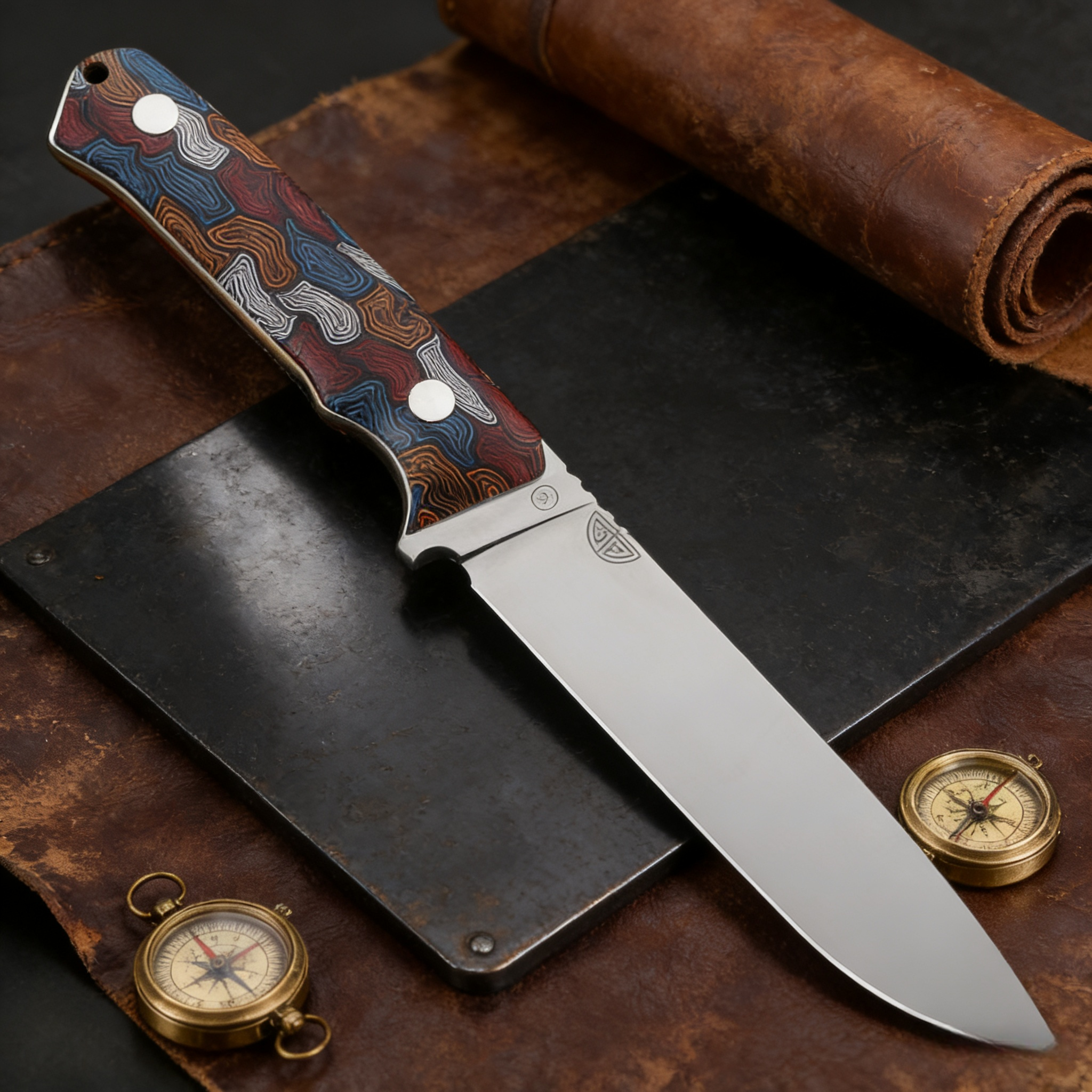 The blade of this outdoor trav - Survival Knife Full Tang 评论和价格