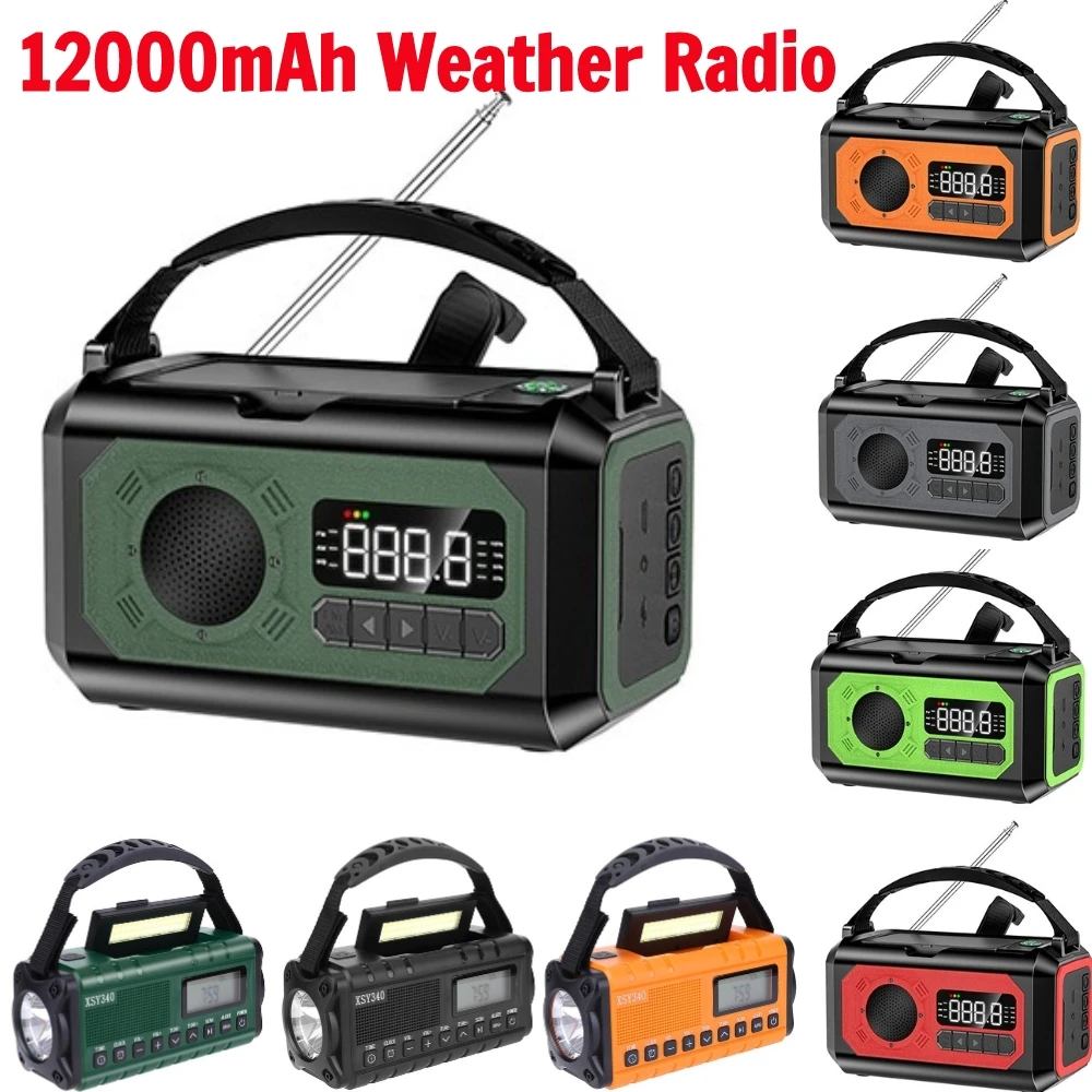 12000mAh AM/FM/NOAA Weather Ra - Emergency Radio Solar 评论和价格