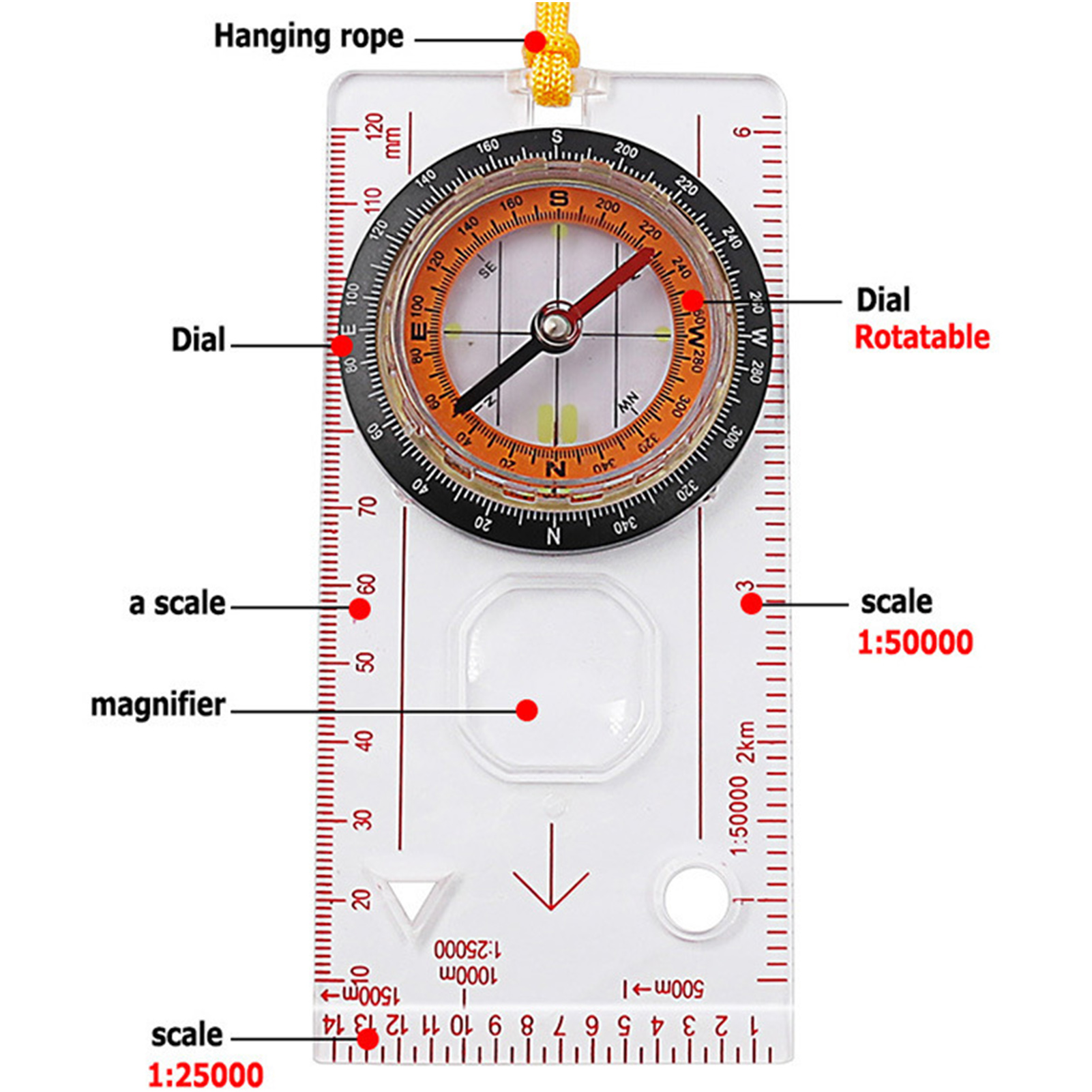 Orienteering Compass Ruler Cro - Map Compass Orienteering 评论和价格