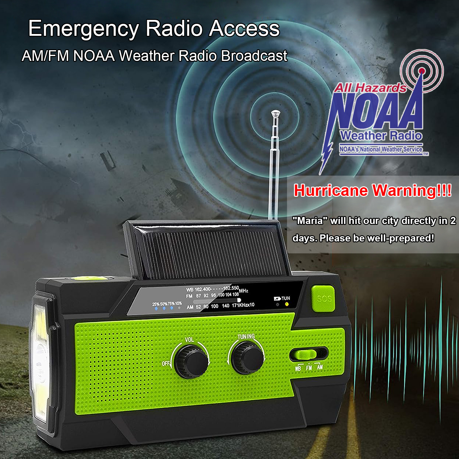 Emergency NOAA Weather Radio,P - Emergency Radio Solar 评论和价格