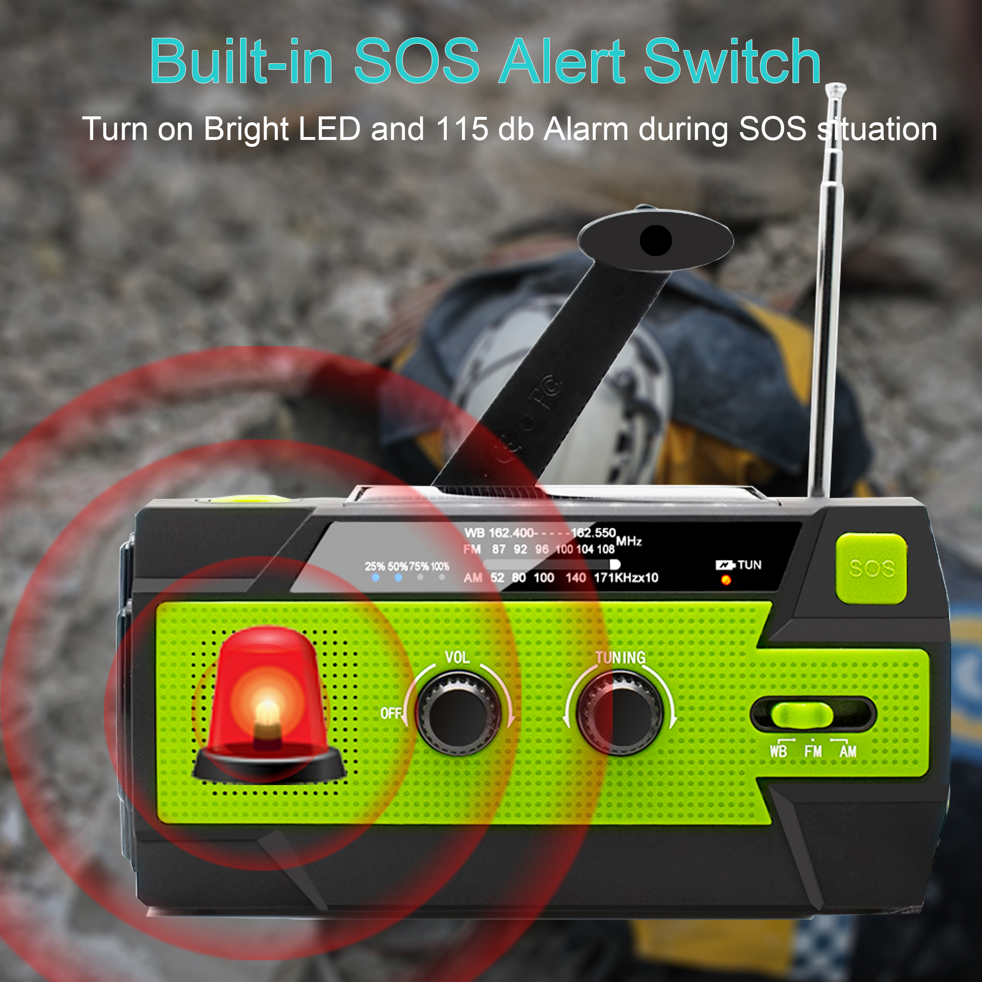 Emergency NOAA Weather Radio,P - Emergency Radio Solar 评论和价格