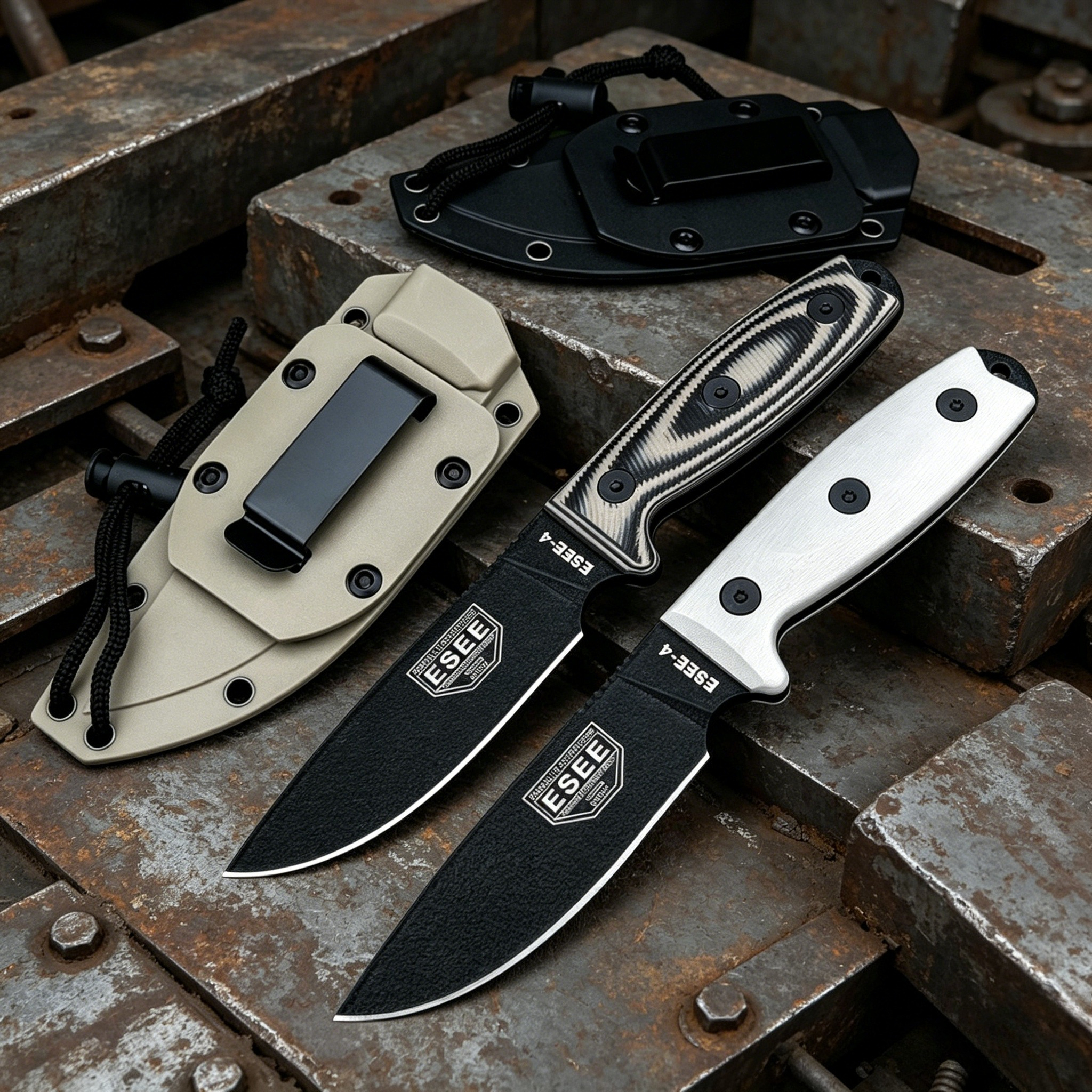 ESEE4 D2 Stonewashed Camping F - Survival Knife Full Tang 评论和价格