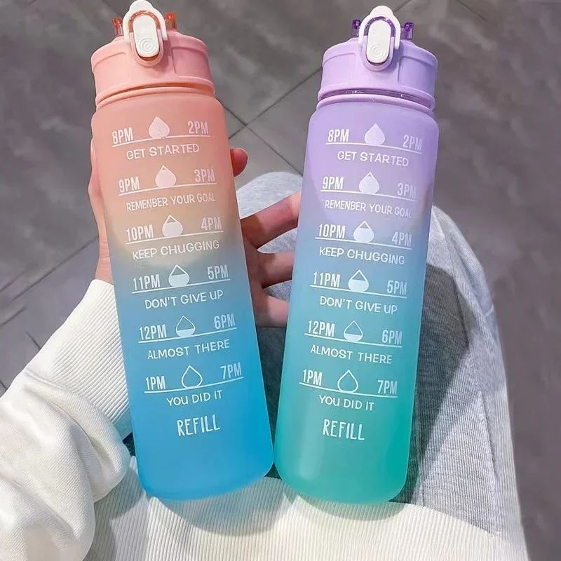 Sports Water Bottle with Time- - Outdoor Adventure Sports 评论和价格