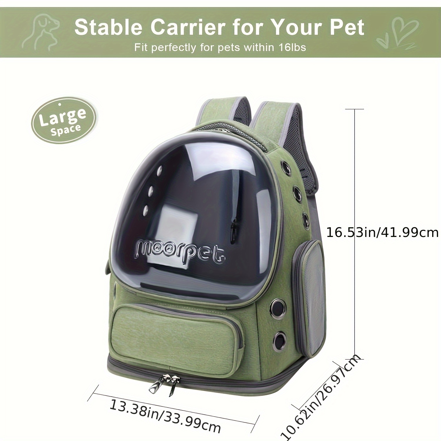 Breathable Pet Backpack, for c - Outdoor Adventure Farm 评论和价格