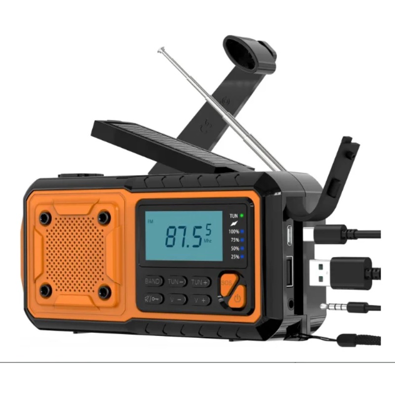 4000mAh Solar Hand Crank Emerg - Emergency Radio Solar 评论和价格