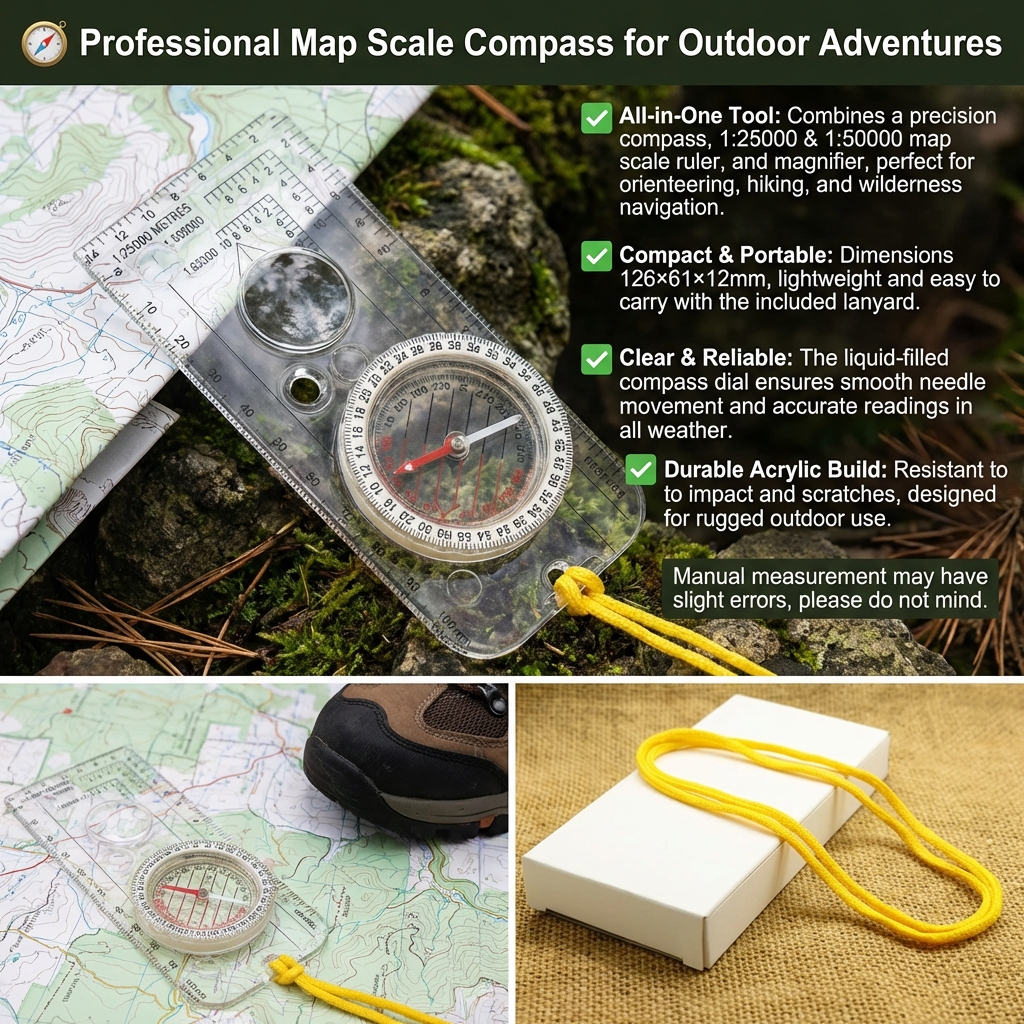 Navigation Map Ruler Compass - - Map Compass Orienteering 评论和价格