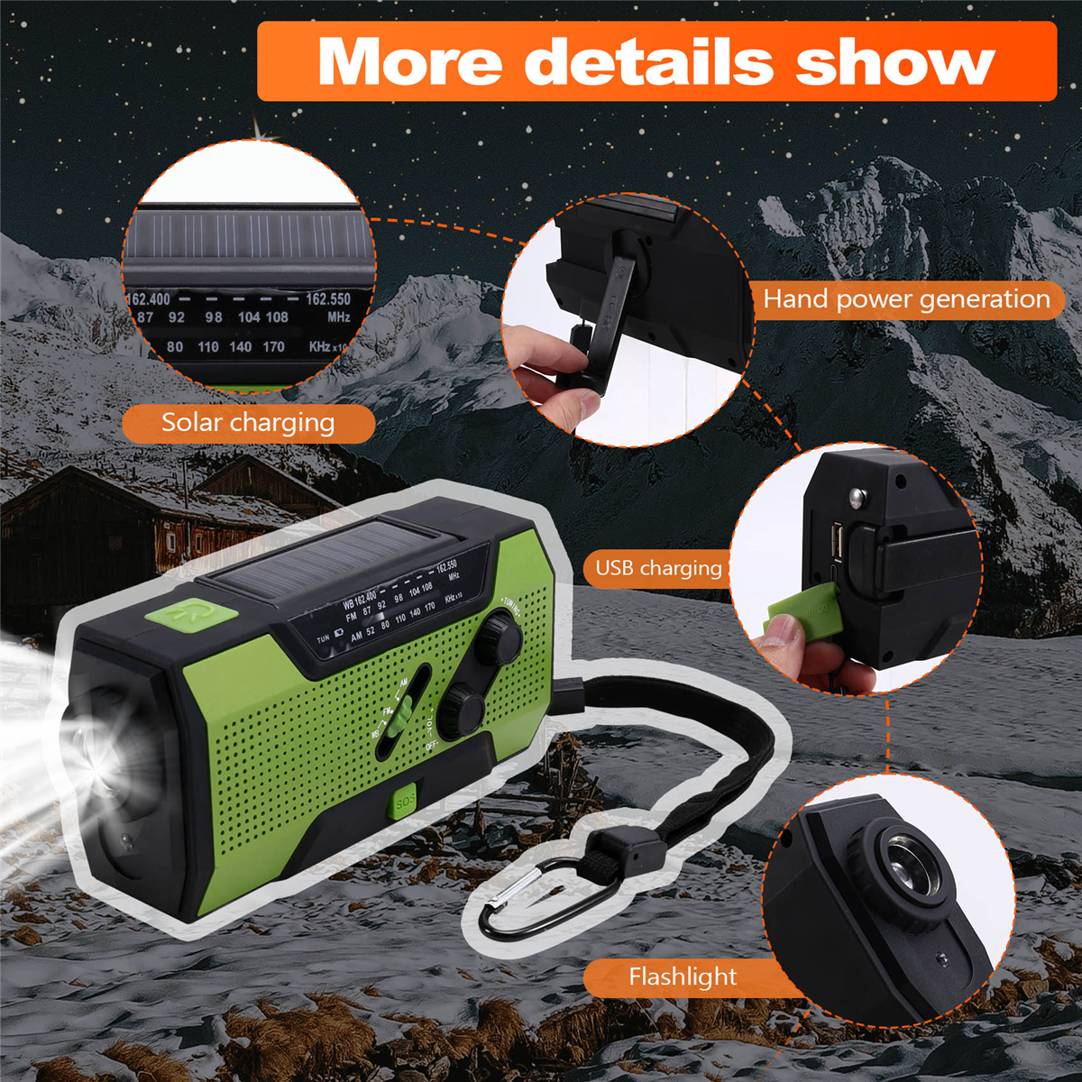 【Buy&It$Now】Emergency Weather  - Emergency Radio Solar 评论和价格