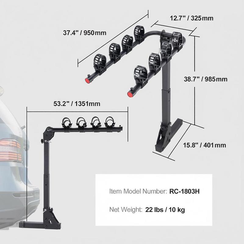 Vehicle Bicycle Carrier 4-Bike - Outdoor Adventure Vehicles 评论和价格
