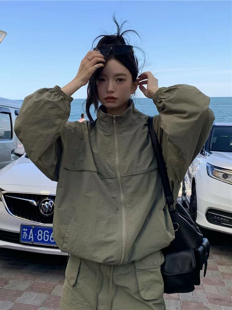 Vintage Women's Stand Collar S - Outdoor Adventure Windbreaker 评论和价格