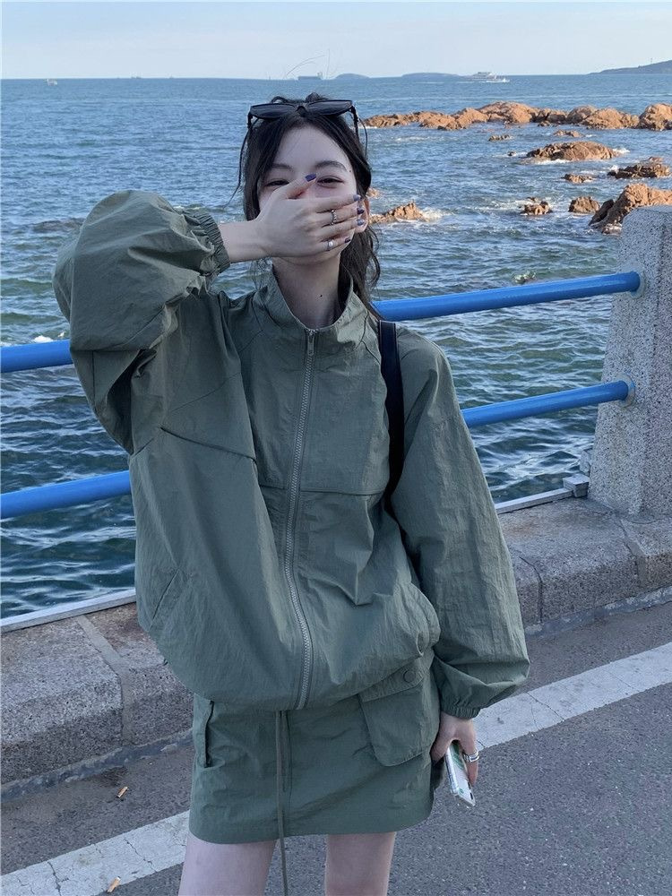 Vintage Women's Stand Collar S - Outdoor Adventure Windbreaker 评论和价格