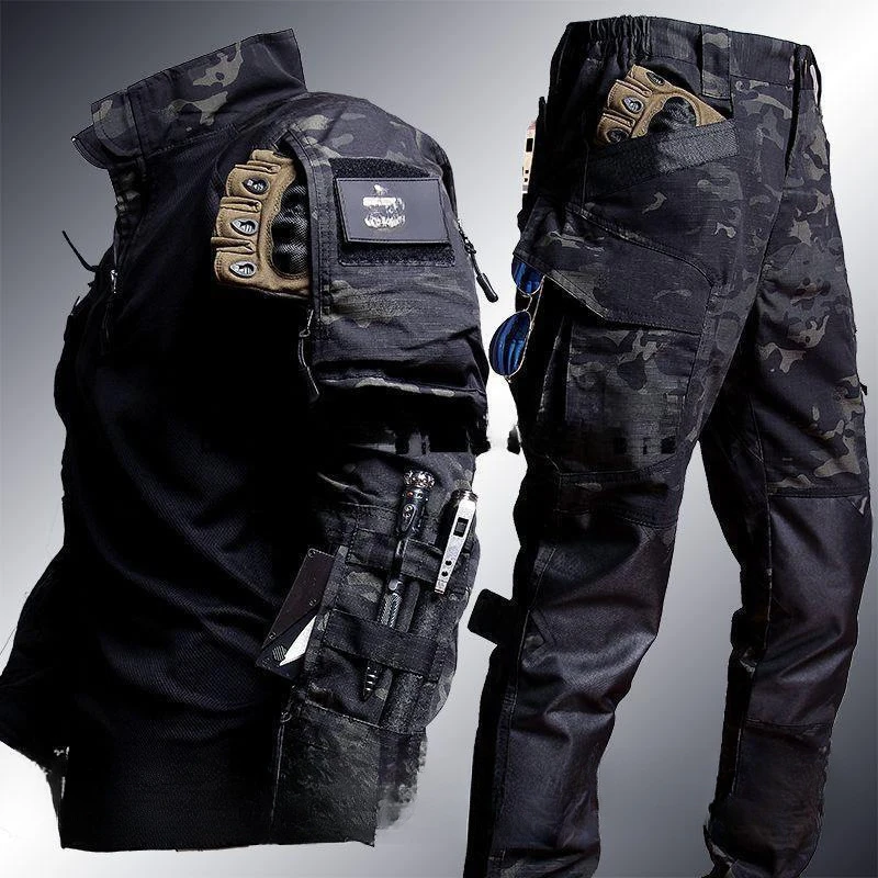 Tactical Camo Jacket Set Durab - Outdoor Adventure Windbreaker 评论和价格